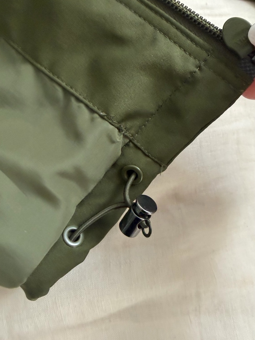 Babaton Cropped Windbreaker in Olive Green - Picture 8 of 9